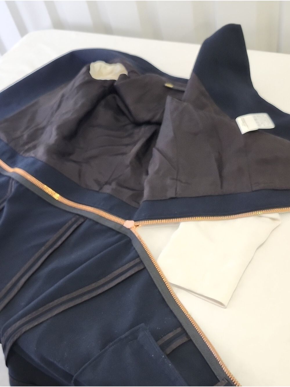 Muller Of Yoshiokubo Navy Convertible Blazer Sz EU38 US6 Tailored Futuristic EUC - Picture 9 of 13